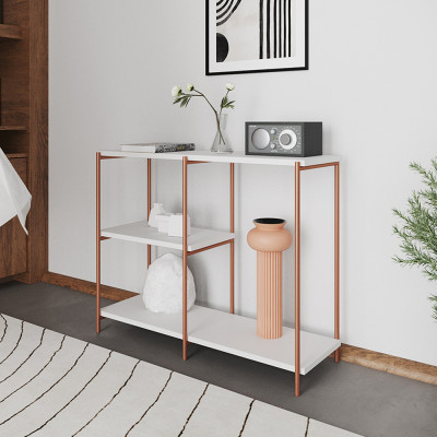 Aparador Industrial Artesania Cobre E Branco 95cm