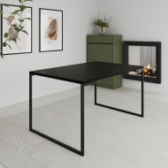 Mesa Industrial Jantar 137x90cm Preta Manchester(100)