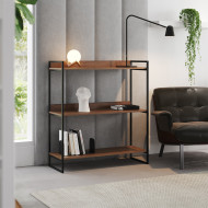 Prateleira Multiuso Industrial Córdoba 95cm Preto E Carvalho(100)