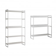 Kit Industrial Estante Guaecá 180x95 E Aparador 3 Prateleiras Córdoba 100x95 Branco(100)
