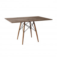 Mesa Eiffel Wood Tampo Retangular De Madeira 120 X 75 Cm Amêndoa Asturias(100)